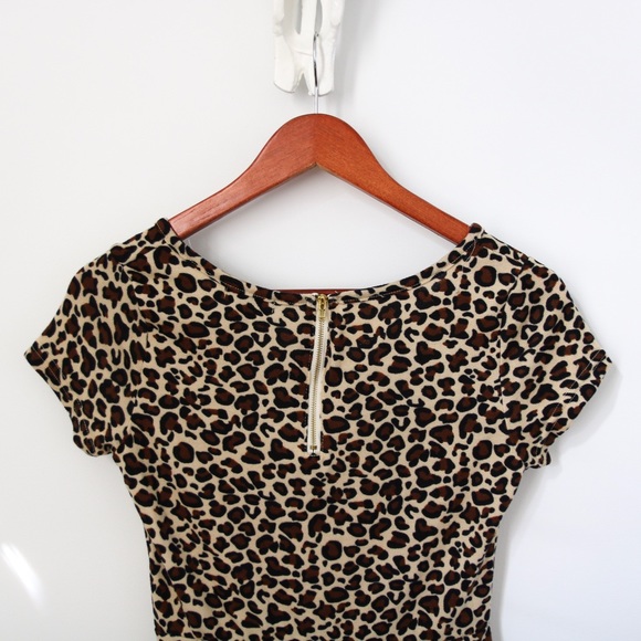 Cheetah Print Peplum Shirt - Picture 4 of 5